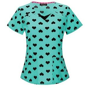Mint Heartsoul heart to forget you scrub top